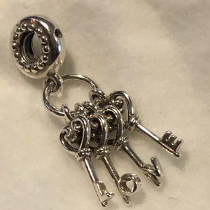 LOVE keys charm by Pandora